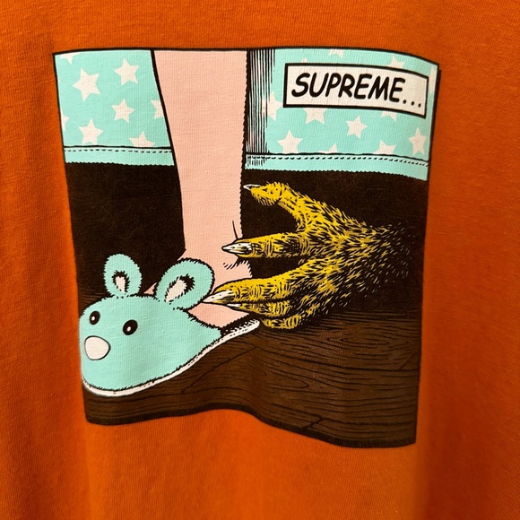 SUPREME Bed Tee Rust FW2021 Season 100% Cotton - Picture 2 of 14